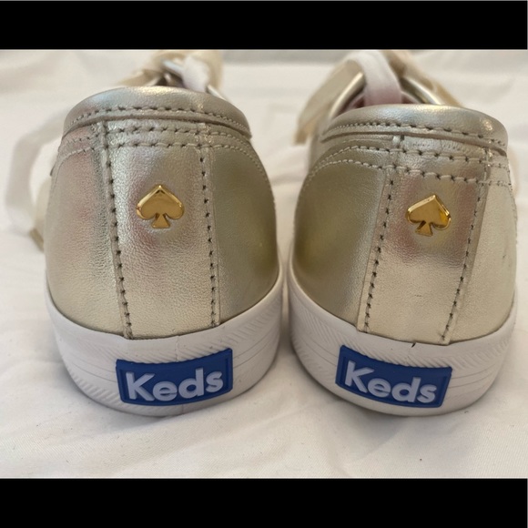NWT Keds For Kate Spade: HEART Kickstart Heart Light Gold Heart Cut Out Sneakers - Picture 2 of 13